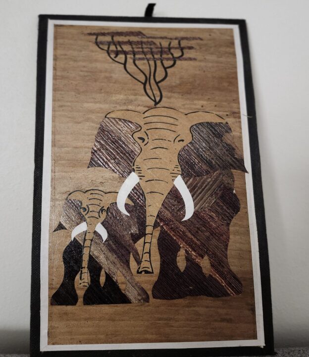 Safari Animal Painted Wall Hanging Art