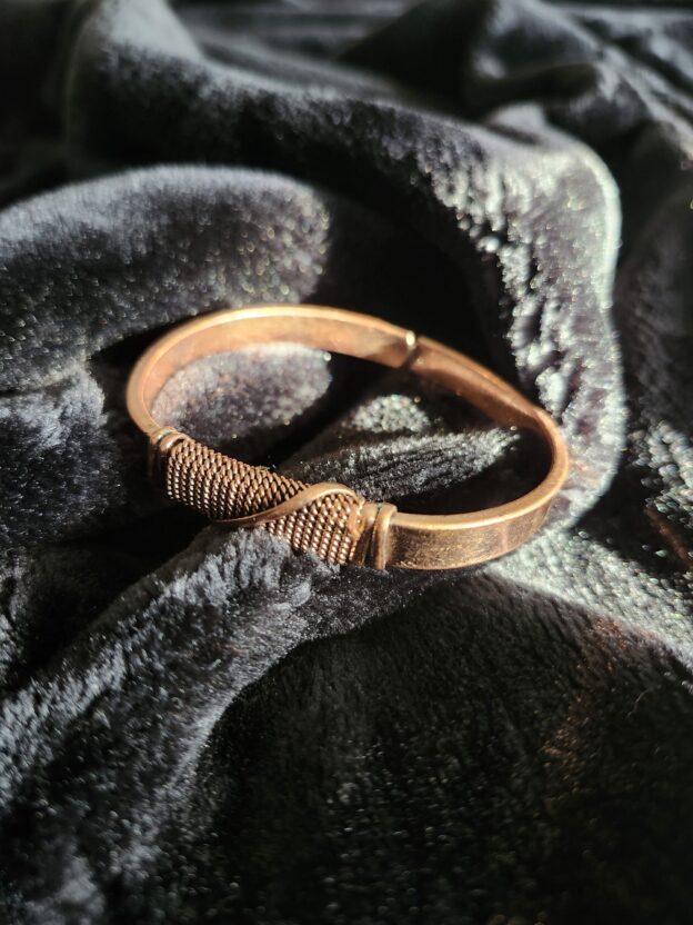 Vintage Style Solid Copper Bangle-Adjustable