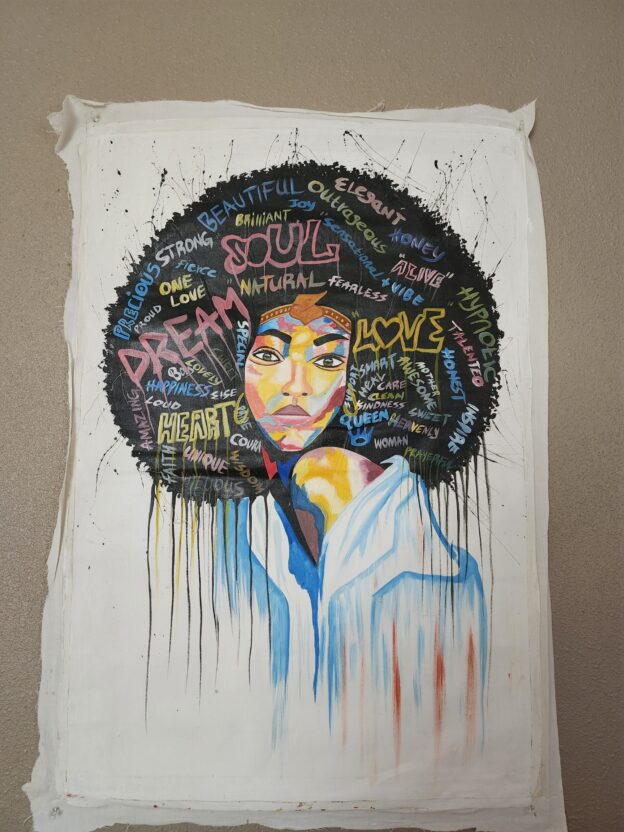 Large Canvas Wall Art of a African Woman protrait, great addition for your home decor