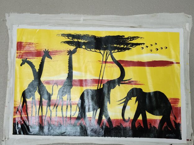 Animal Canvas Wall Art right at the foot of Mt. Kilimanjoro, intricately crafted giving a feel of animals in the Jungle, a great fit for your little boy/girl's bedroom (Copy)